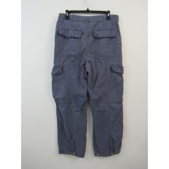 Free People Size 10 Blue First Light Utility Pants Cargo Pants Joggers Straight - Picture 11 of 11